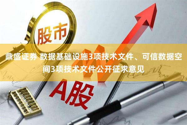 鼎盛证券 数据基础设施3项技术文件、可信数据空间3项技术文件公开征求意见